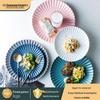 Chrysanthemum Ceramic Plate - Nordic Style Western Food & Dessert Dish