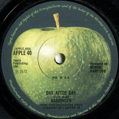 7inch Record BADFINGER - Day After Day APPLE40 Apple Records 1972 UK Rock Used
