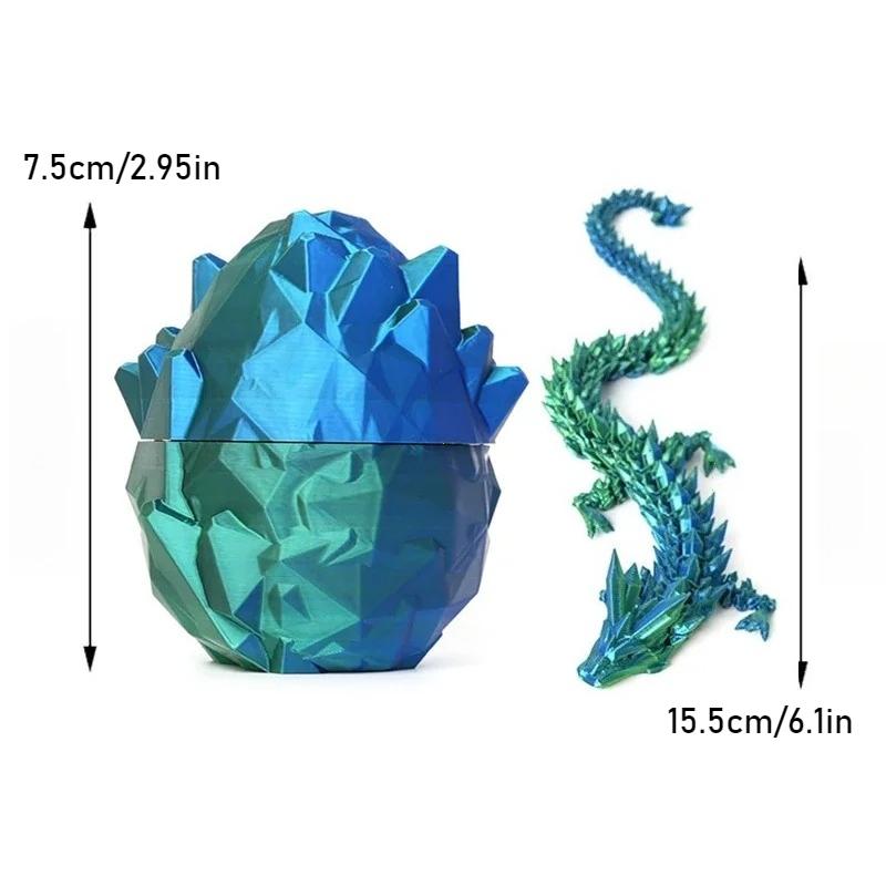 Creative Decompression Dragon Egg Chameleon Pendulum 3D Printing Complete Set Of Gifts Colorful Set Toys Colorful Decoration