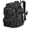 Fish Tackle Lure Organizer Storage Backpack Multi-layer Large-Capacity Design Waterproof Fishing Bag with Rod Holders