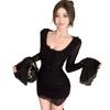 Elegant Purple High-End Sexy Bodycon Dress - Stunning Figure-Hugging Design