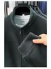 Men's Plus-Size Velvet Fleece Jacket - Autumn/Winter Outdoor Casual Stand Collar