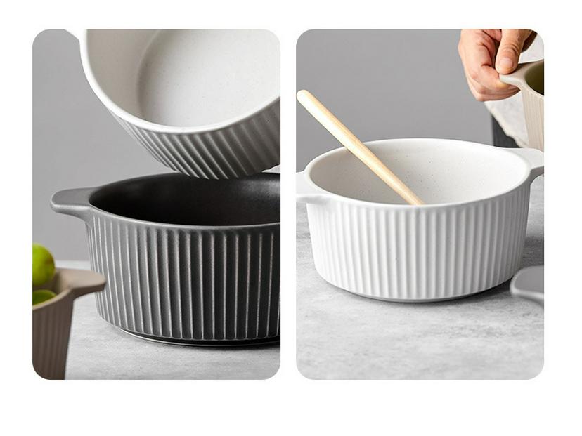 Nordic Double Handle Anti-Scald Noodle Bowl - Large Soup & Rice Bowl