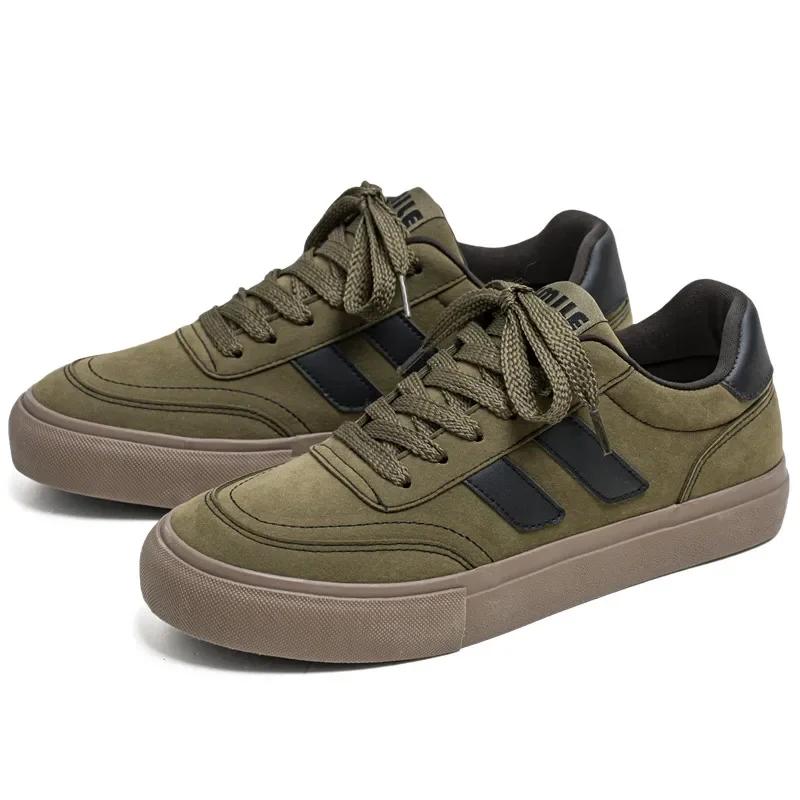 Brand Men's Sport Shoes Luxury Leather Casual Shoes for Men Trend All-match Board Shoes Versatile Men's Sneakers Tenis Masculino