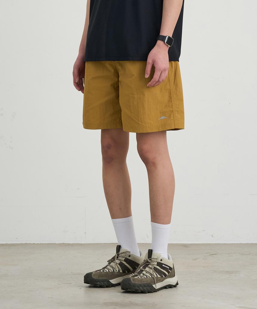 Goyoweeo Nylon Logo Shorts (Mustard)