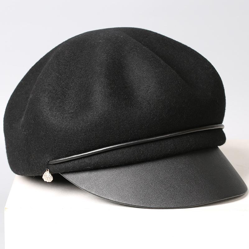 British retro woolen beret women's autumn and winter new elegant temperament rich daughter style painter hat