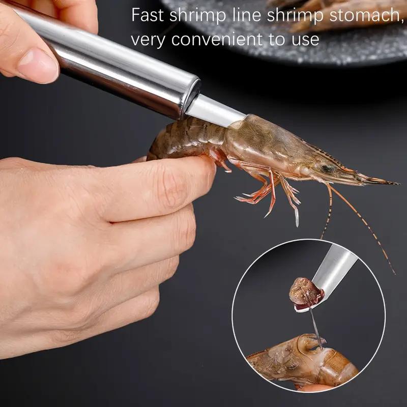 Stainless steel double-headed shrimp line knife to open shrimp back peel shrimp shell shrimp line removal knife to open shrimp knife