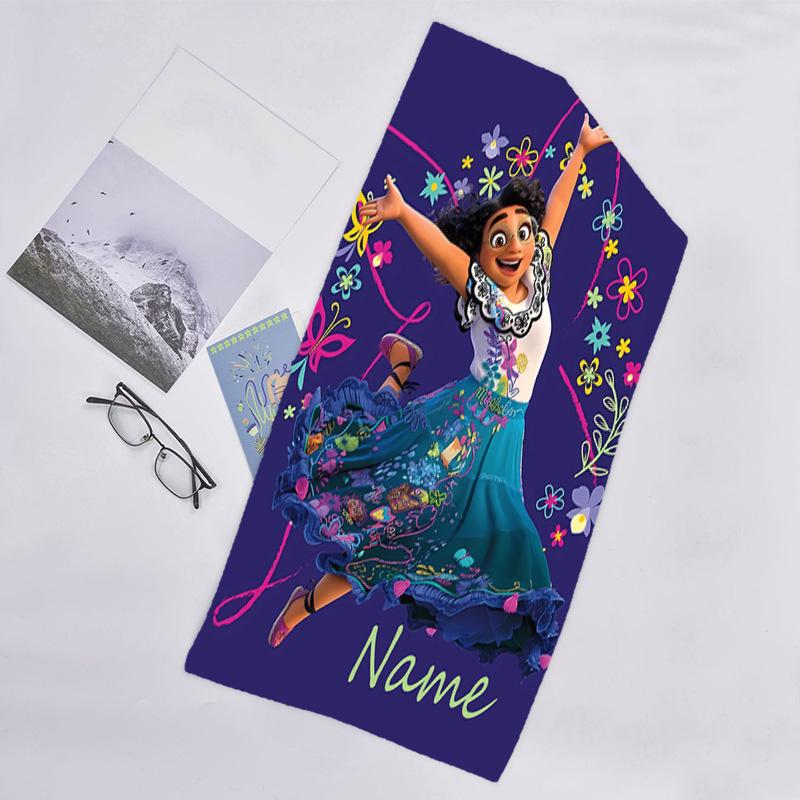 1pc Princess8 Beach Towel with Custom Name, Beach/Swimming/Bath/Picnic/Camping Towel, Suitable for Seaside Beaches
