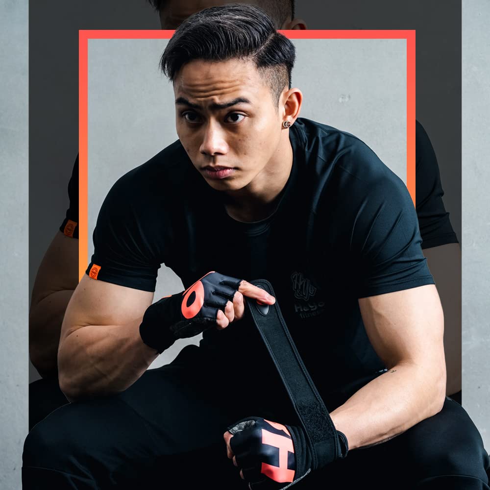 Trainingshandschuhe Handschuhe Muskeltraining Handgelenk Fixiert H&Yo Herren Damen Klimmzug (Grau L)