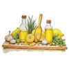 Lemon and Honeys Theme Sticker Reusable Kitchenware Shelf Pattern PVC Decal For Easy Application Wall Window Door Decors