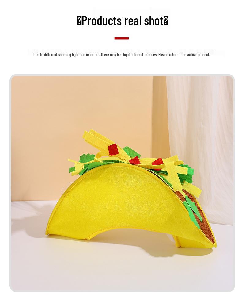 Cross-border Thanksgiving Party Burger & Fries Hat with Food Decorations