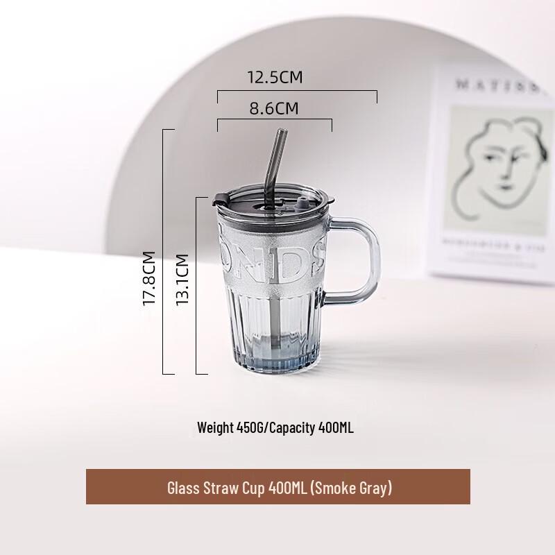 

Zhuopu Retro Embossed Glass Straw Cup