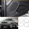 For Jeep Grand Cherokee 2011-2021 Chrome Steel Inner Door Speaker Sound Cover