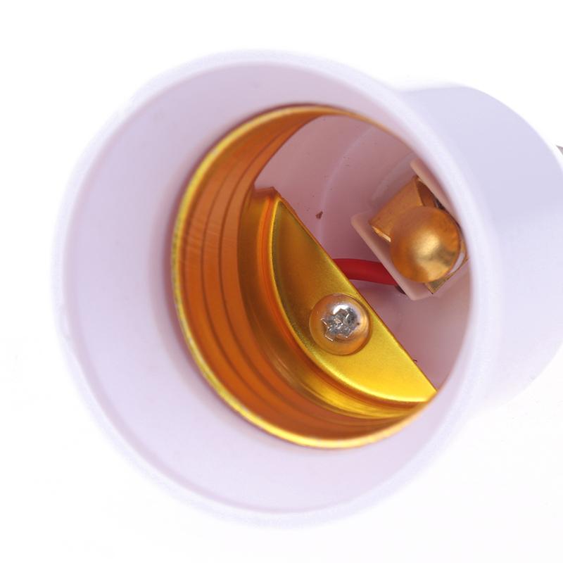 2Pcs E14 To E27 E14-D27 Adapter Conversion Socket Fireproof Plastic Converter Socket Bulb Adapter Lamp Holder Adapter