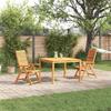 Garden Dining Set 3 Pcs Brown Solid Acacia Wood