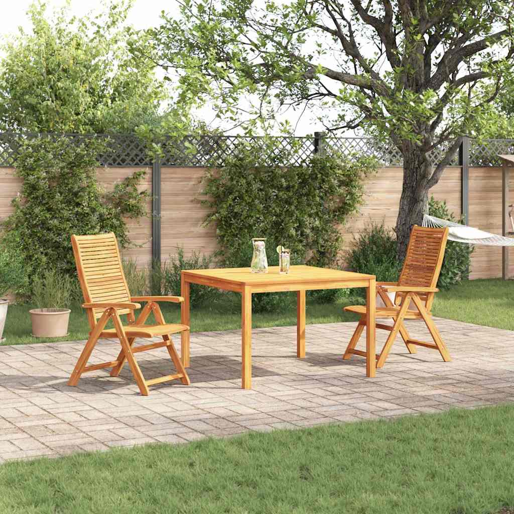 Garden Dining Set 3 Pcs Brown Solid Acacia Wood