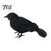 Realistic Crow Models Black Halloween Decor, Lifelike Feathered Raven Figurine Prop Gothic Theme Ornament for Haunted House, Artificial Bird