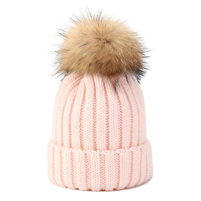 2025 Winter Warm Baby Knit Hat with Double Pom Pom Cachmier Beanie for Toddler 3D Embroidered Winter Accessory