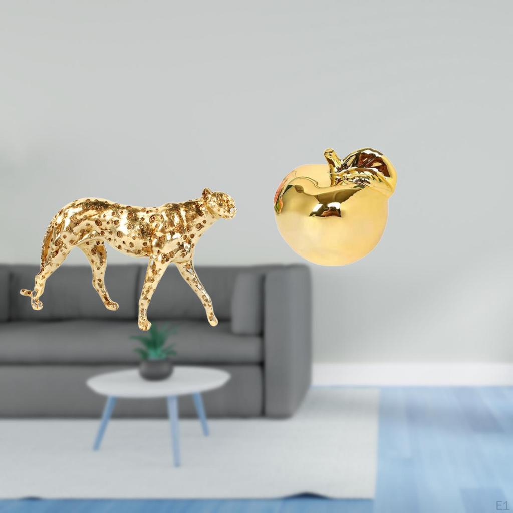 Fruit Ceramic Animal Figurine Sculpture Decorative Tabletop Centerpiece Ornament for Office Home