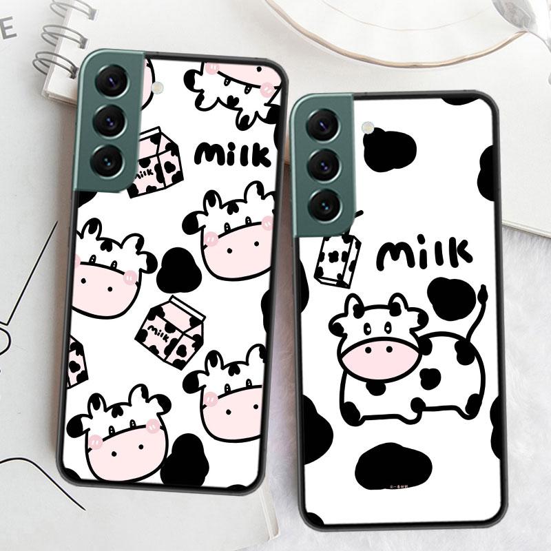Nouvelle Coque de Téléphone Mignonne à Imprimé Vache Pour Samsung A15 A25 A35 A55 Galaxy A70S A50S A30S A30 A40 A71 A51 A41 A31 A21 A11 A01 A20S A10S A2