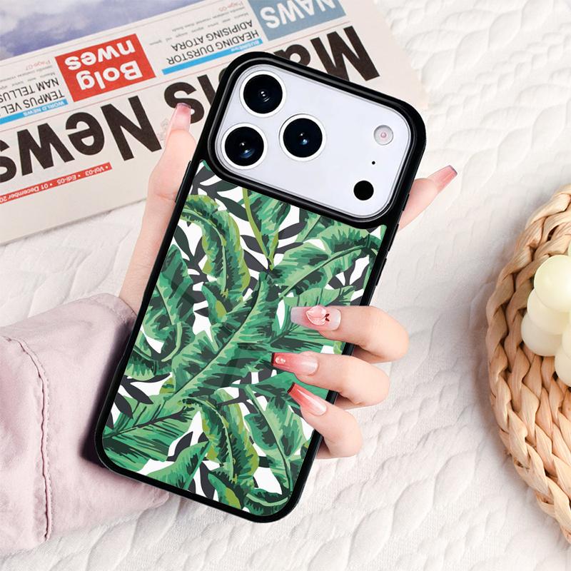 Banana Leaf Phone Case For IPhone 17 16e 15 14 13 12 11 Pro Max Air Mini Soft Protective Cover