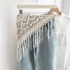 Countryside Style Hollow Out Lace Shawl Exotic Crochet Flower Scarves Elegant Fart Curtain  Summer