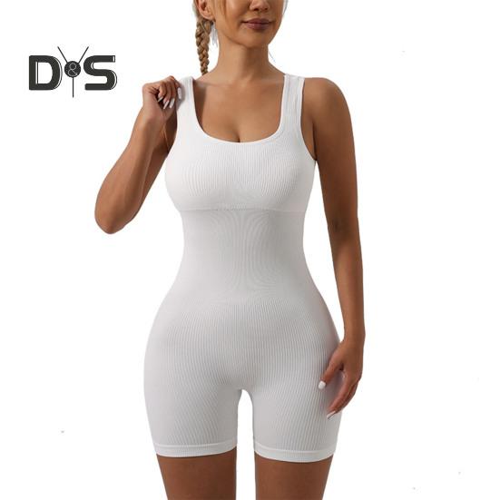 

Ребристый боди для йоги со съемными накладками на грудь, бесшовный, высокоэластичный, компрессионный, подтягивающий живот, моделирующий талию, подтягивающий ягодицы, спортивная одежда для фитнеса L