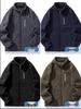 Men's Autumn Winter Stand Collar Thick Fleece-Lined Lambswool Jacket