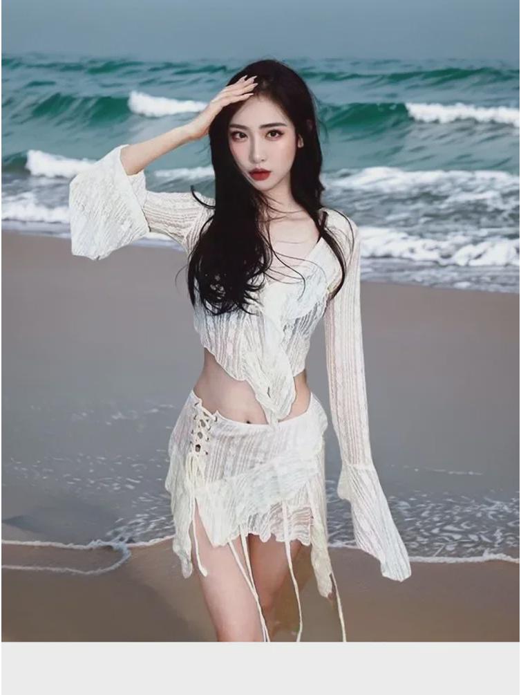 2024 Women's Fairy-Style Four-Piece Bikini Set: Sexy, Elegant, Pure Desire for Small Busts