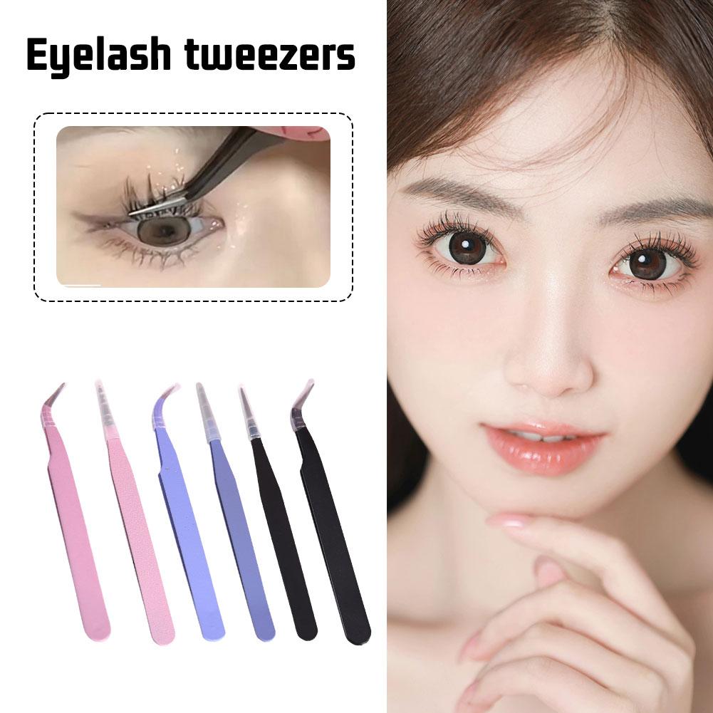 1/5PCS Nail Art Decor Eyelashes Tweezers Tweezer Scrapbook Sticker Tapes Picking Stainless Clips DIY False Eyelashes Tools