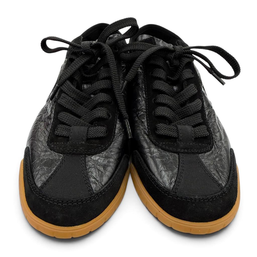 Excellent CHANEL sneakers COCO Mark Lace-up Leather black Women 37 G45996 Used