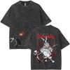 2026 Summer Hot Sale Washed Vintage Anime Gachiakuta Enjin Double Sided Print T Shirts Y2k Men Women Manga Oversized Tshirt