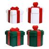 Plastic Holiday Gift Box With Heart Bowknot Decoration For Christmas Party Supplies Home Or Office Festival Decorations