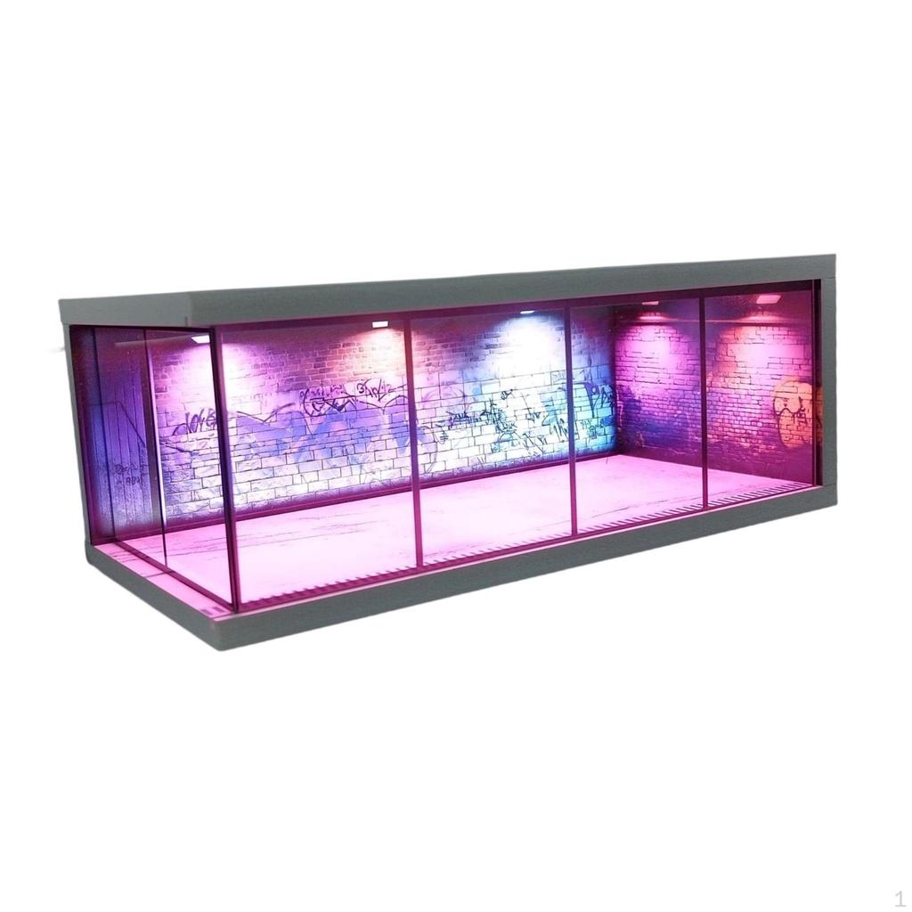 1 Piece Mini Model Parking Lot 1/64 Scale Diecast Car Case Simulation Garage Display Acrylic