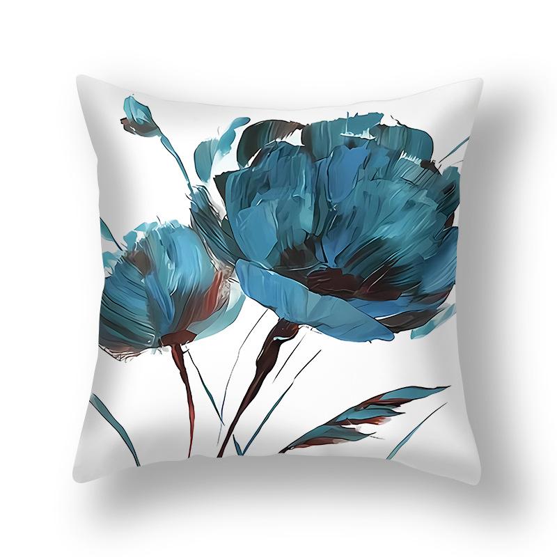 Short Plush Pillowcase, Simple and Versatile Ginkgo Leaf Pillow, Modern Decorative Sofa Pillow, Cushion