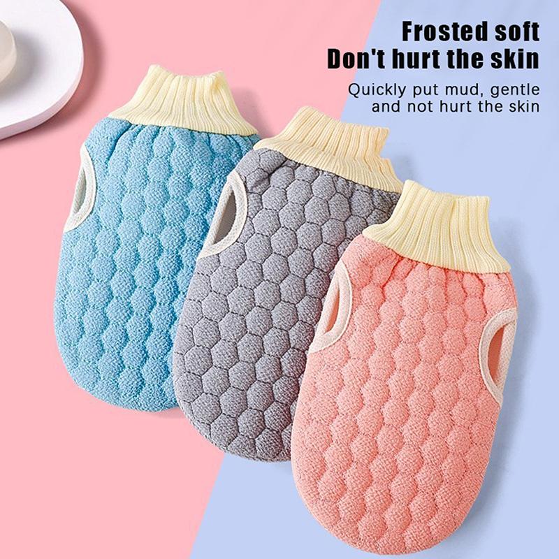 Two-Sided Bath Scrub Glove Bath For Peeling Exfoliating Body Cleaning Dead Skin Gloves For Shower Body Brush Towel Spa Foam Body