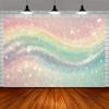 Colorful Sparkling Background Girl Dreamy Rainbow Color Party Decoration Backdrop Wedding Adult Celebration Banner Supplies Prop