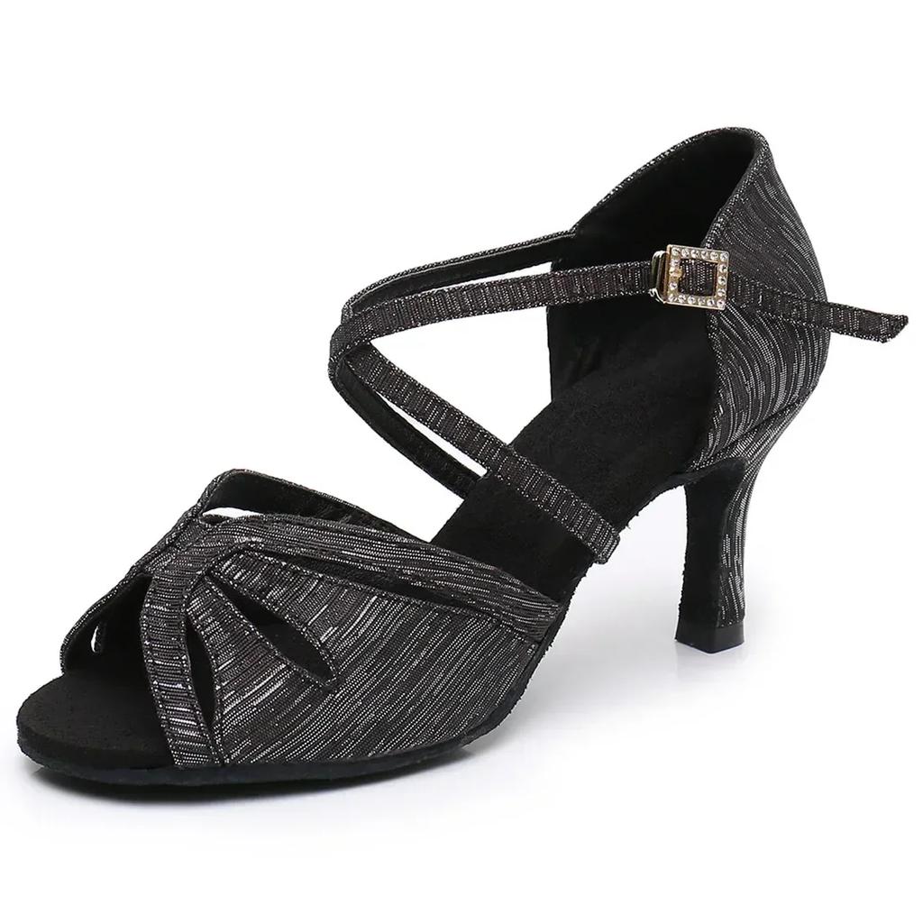 Dámské Boty pro latinskoamerický tanec Dámské Tango Taneční Boty Měkká podešev Party Salsa Taneční boty Dívčí sandály na vysokém podpatku 5,5 / 7,5 cm