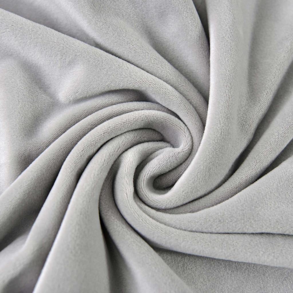 Cover Chair Thick Velvet Light Grey Size L Large High Backrest 70Cm