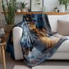 Tuniu Winter Snowman Plush Throw Blanket for Sofa Bed Bedroom Decoration Warm Cozy Gift