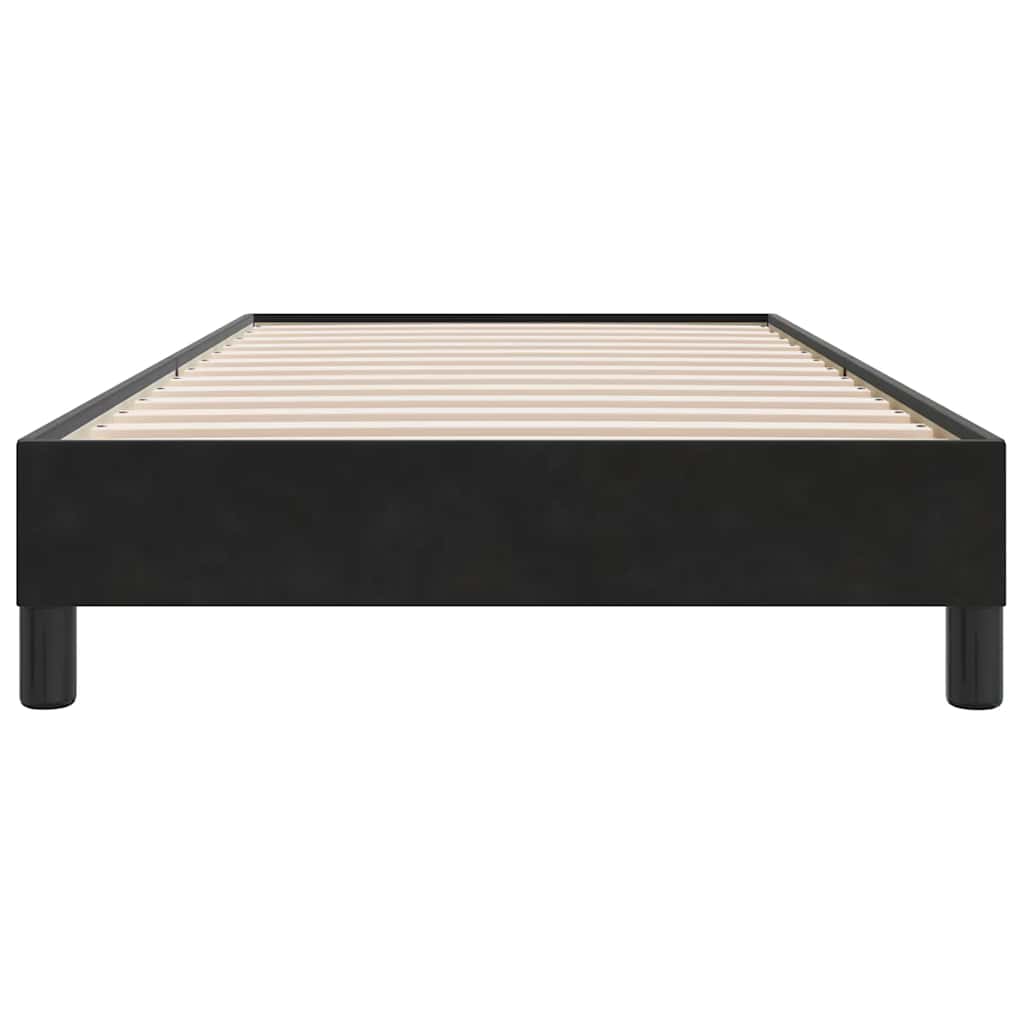 Łóżko Box Spring Bez Materaca Czarne 80X210 Cm Aksamit