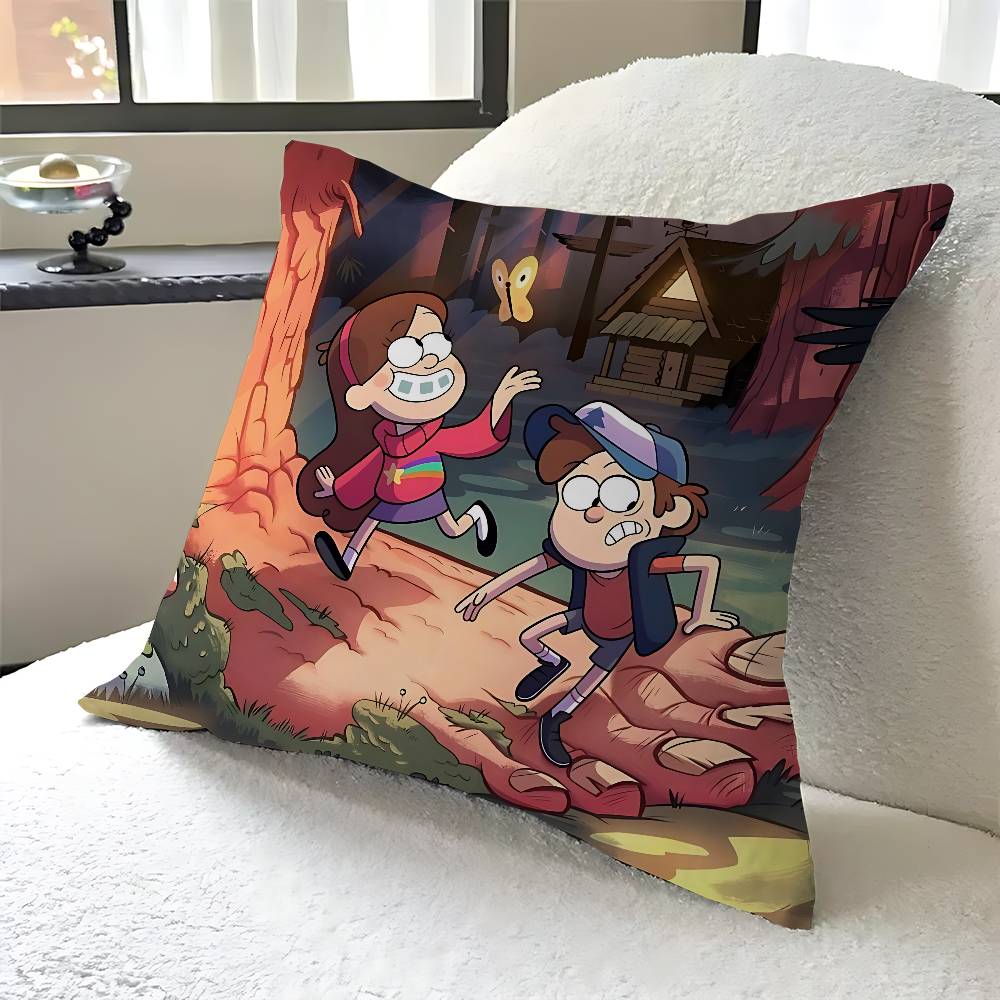 

Gravity Falls Stitch Lucky Dragon Pillow Cover Sofa Cushion Cover Home Room Decoration Children Gift 12x12Inch