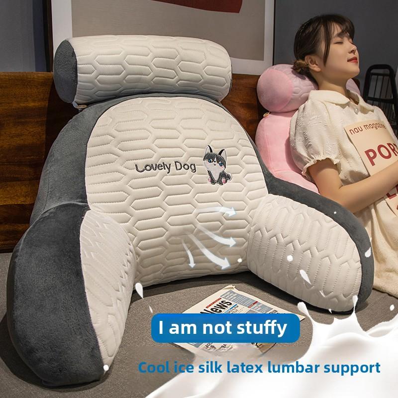 Bedside cushion soft bag waist pillow large backrest bed pillow sofa bed dormitory reading throw pillow tatami 60x40x25cm 1pcs