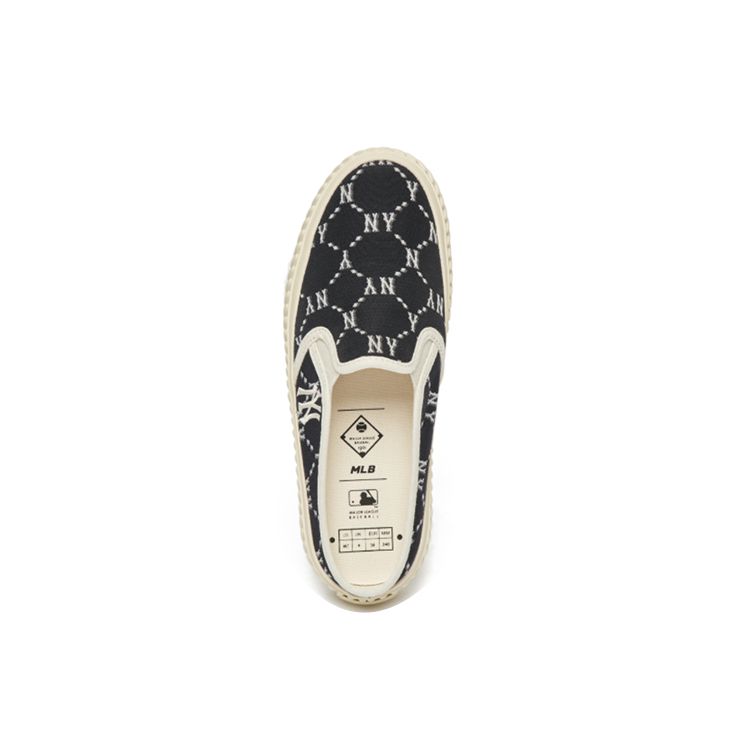 MLB Playball Mule Fabric Fashion Casual Half Slippers Non-Slip Shock Absorbing Wear-Resistant Lightweight Breathable Low-Top Sneakers 3AMUMDB2N-50BKS