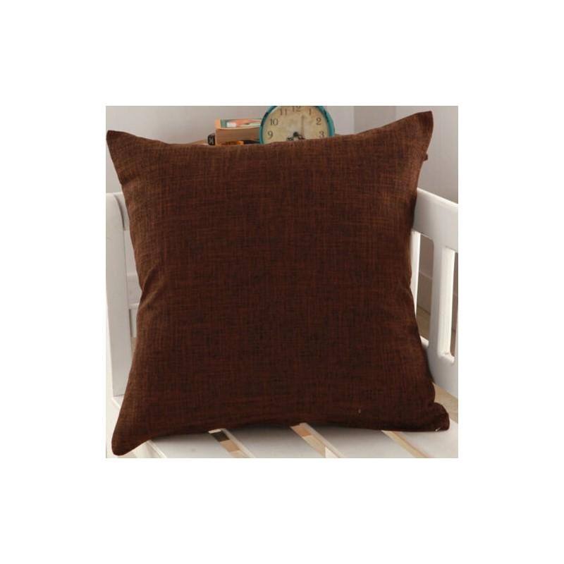 Luxurious Plain Solid Color Throw Pillow Case For Home Decor Linen Cotton Cushion Cover