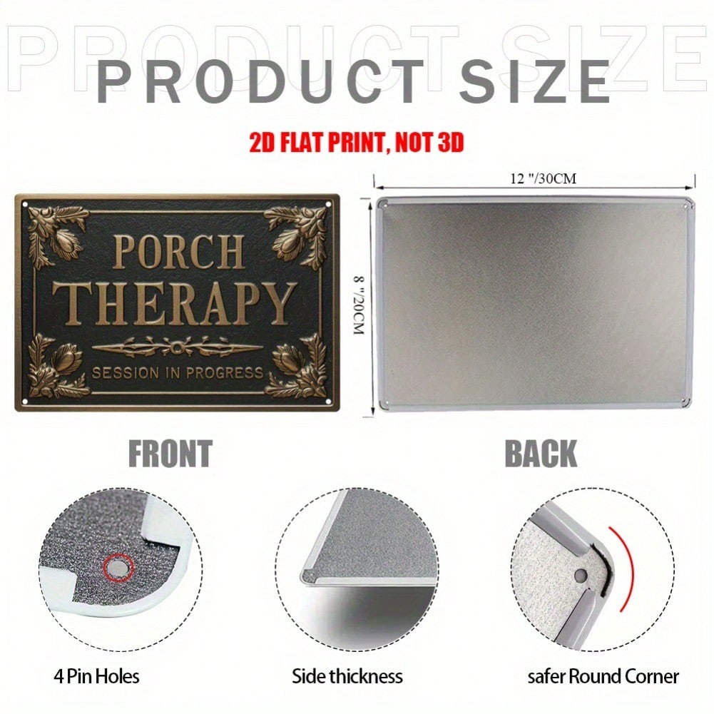 

Vintage Style Porch Relaxation Meeting In Progress Metal Sign Wall Decor For Home Cafe Office Indoor Outdoor 20x30 разноцветный