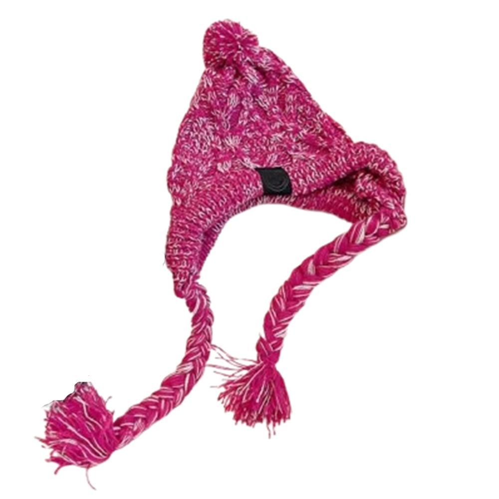 

Ветрозащитные вязаные шапки для собак, теплая шапка для кошек, головной убор, зимние шапки для питомцев, аксессуары для собак L фиолетовый