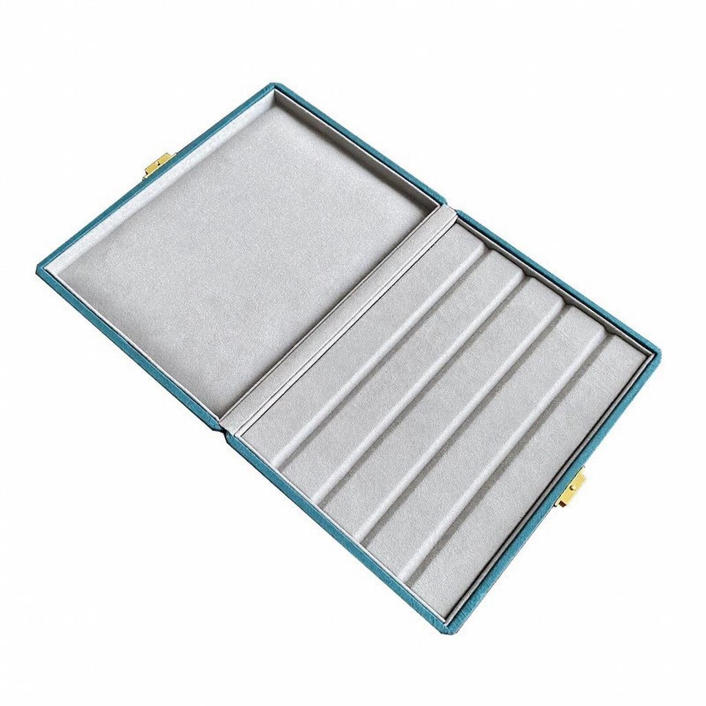Jewelry Storage Box with Hinged Lid Secure Case Clasp Slim