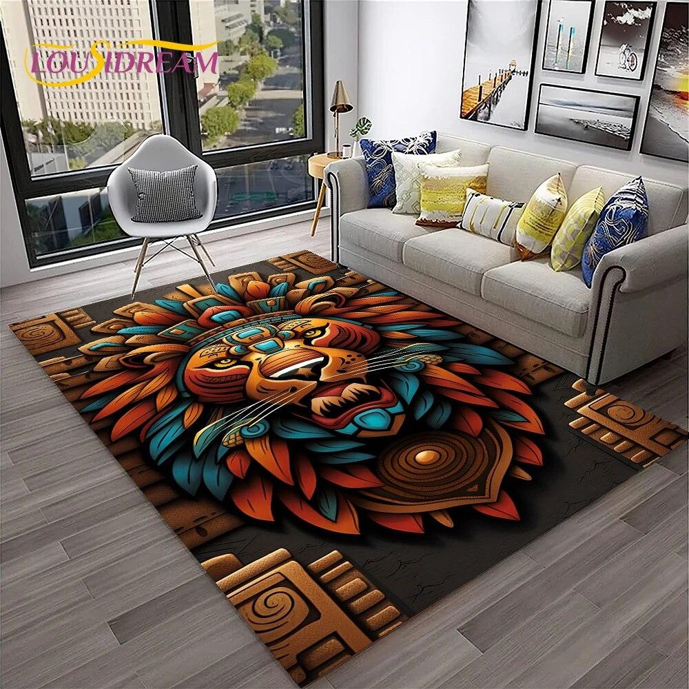 Cartoon Lion Animals Dream 3D Carpet Rug for Home Living Room Bedroom Sofa Doormat Decor,Kid Play Area Rug Non-slip Floor Mat