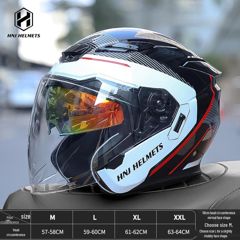 Men's 3/4 Motorcycle Helmet - National Standard Class A, 3C Certified, Electric Vehicle, Summer Safety Helmet